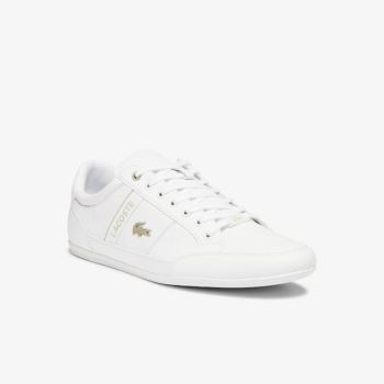 Lacoste Chaymon Synthetic and Leather Sneakers - Tenisky Pánské Bílé / Bílé | CZ-oAbLta